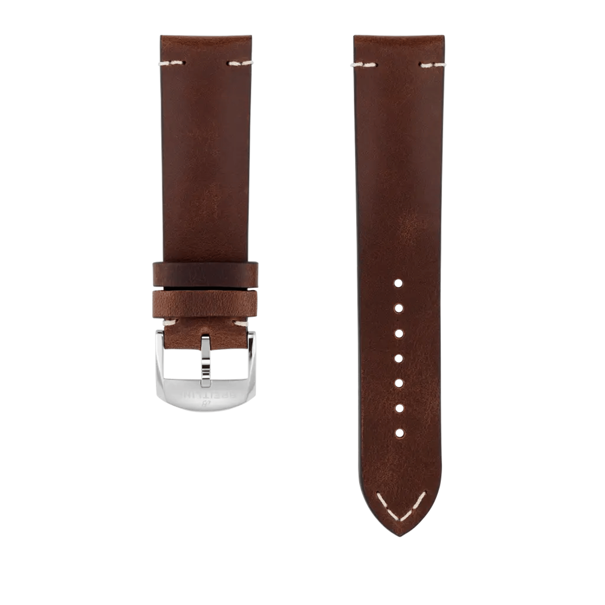 Brown drakkar calfskin leather strap - 515X - image 1