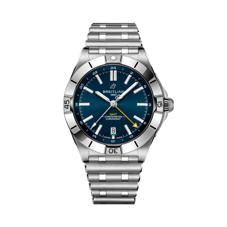 Chronomat Automatic GMT 40 Sporthilfe Limited Edition, reference A323982C1L1A1. Link to product details.