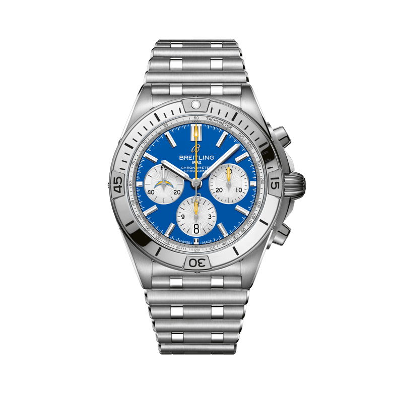 Chronomat B01 42 NFL Los Angeles Chargers Edition, reference AB01342B1C8A1. Link to product details.