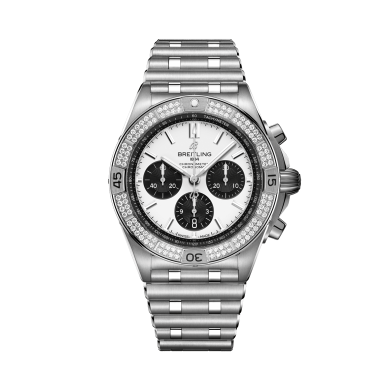 Chronomat B01 42, reference AB01346B1A1A1. Link to product details.