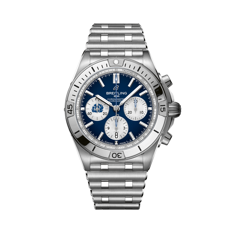Chronomat B01 42 Six Nations Scotland, reference AB0134A51C1A1. Link to product details.