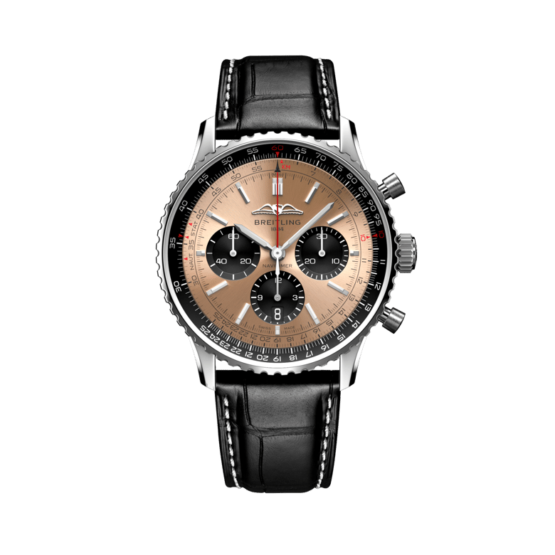 Navitimer B01 Chronograph 43, reference AB0138241K1P1. Link to product details.