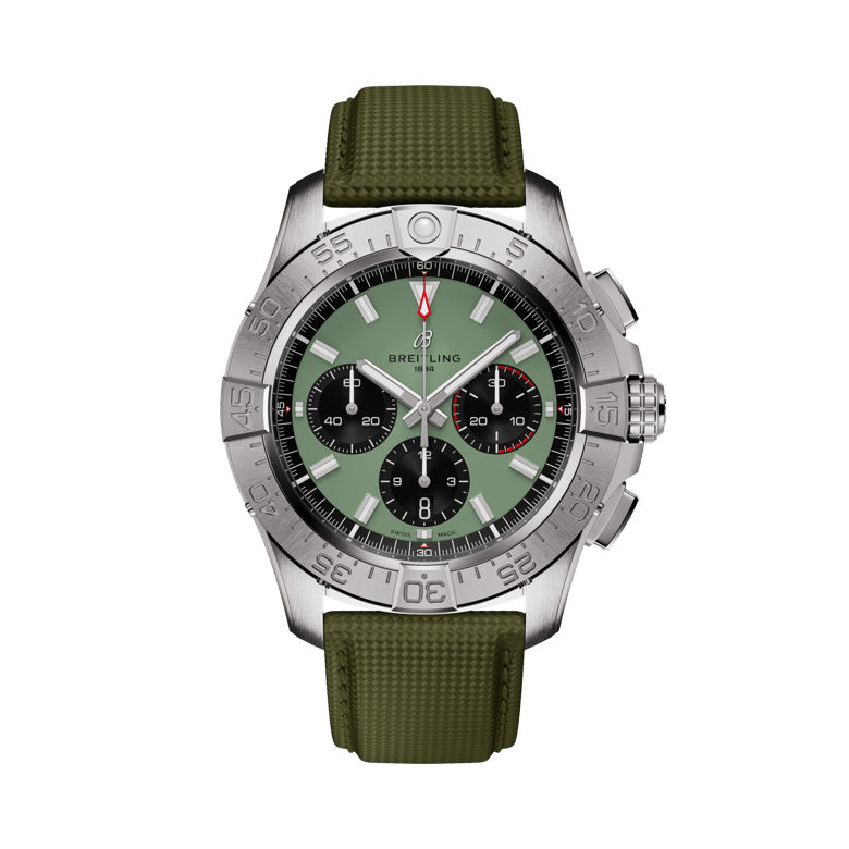 Avenger B01 Chronograph 44, reference AB0147101L1X1. Link to product details.