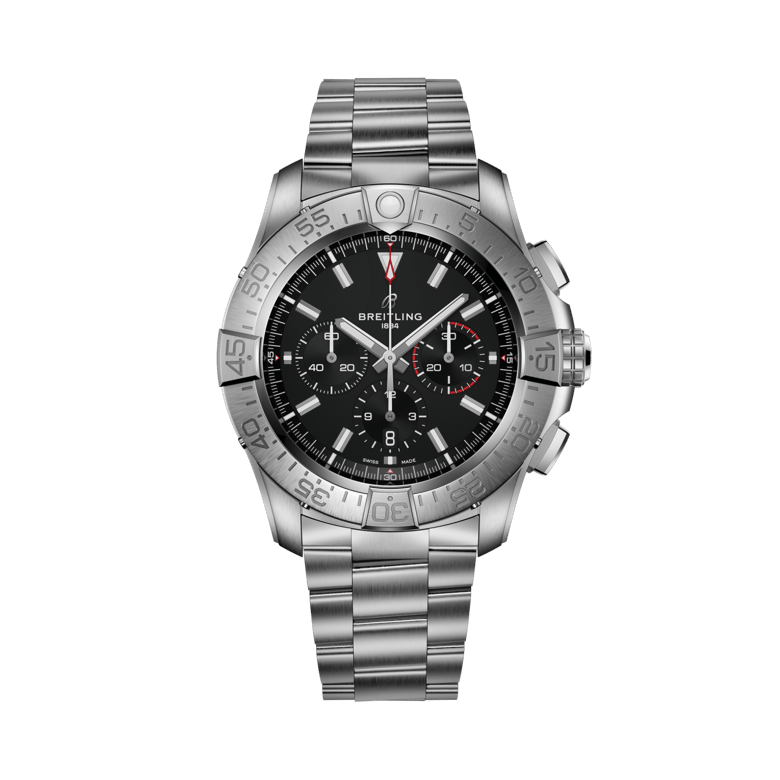 Super Avenger B01 Chronograph 46, reference EB0148101B1E1. Link to product details.
