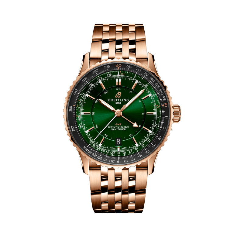 Navitimer Automatic GMT 41, reference R32310251L1R1. Link to product details.