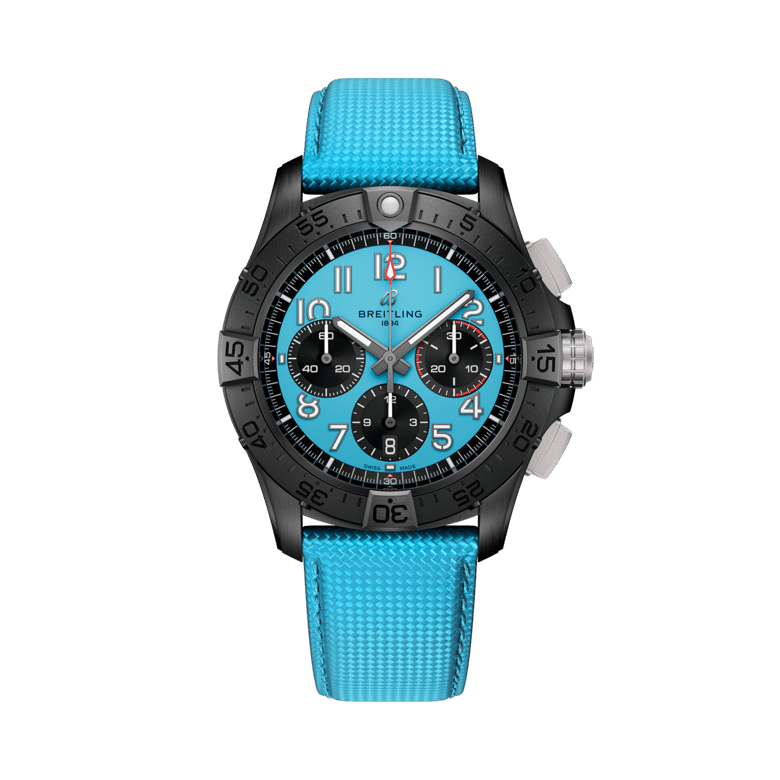 Avenger B01 Chronograph 42 Night Mission, reference SB0146101L1X1. Link to product details.