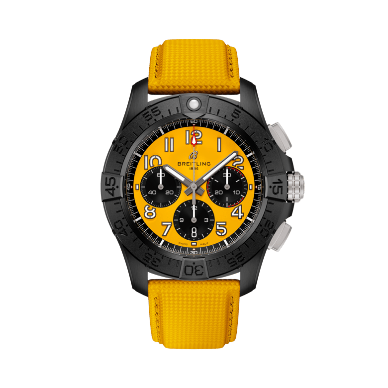 Avenger B01 Chronograph 44 Night Mission, reference SB0147101I1X1. Link to product details.