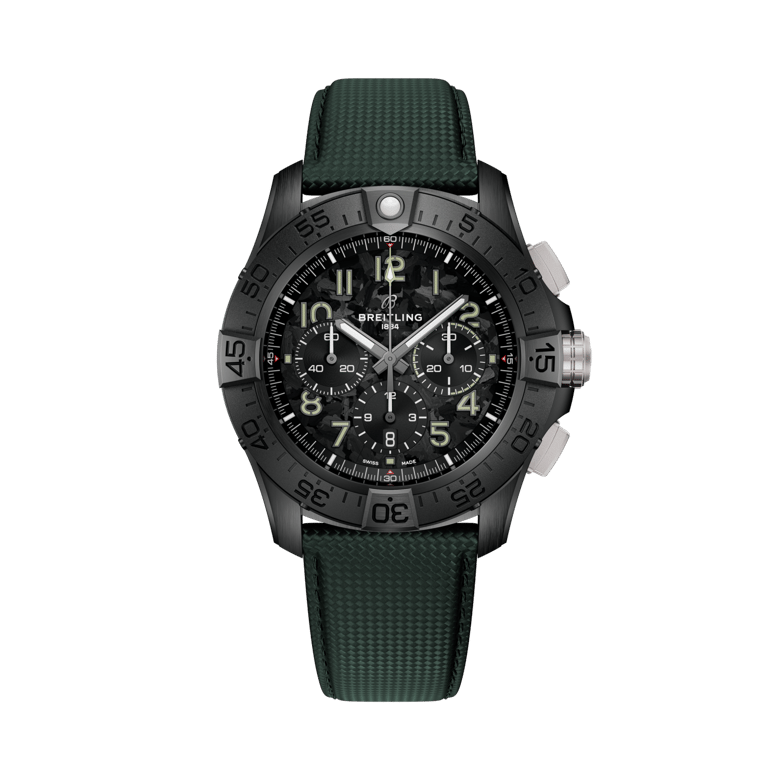 Super Avenger B01 Chronograph 46 Night Mission, reference SB0148101B1X1. Link to product details.