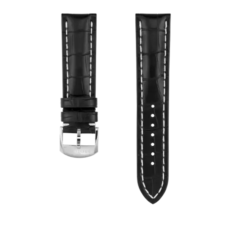 Black alligator leather strap, reference 1026P. Link to product details.