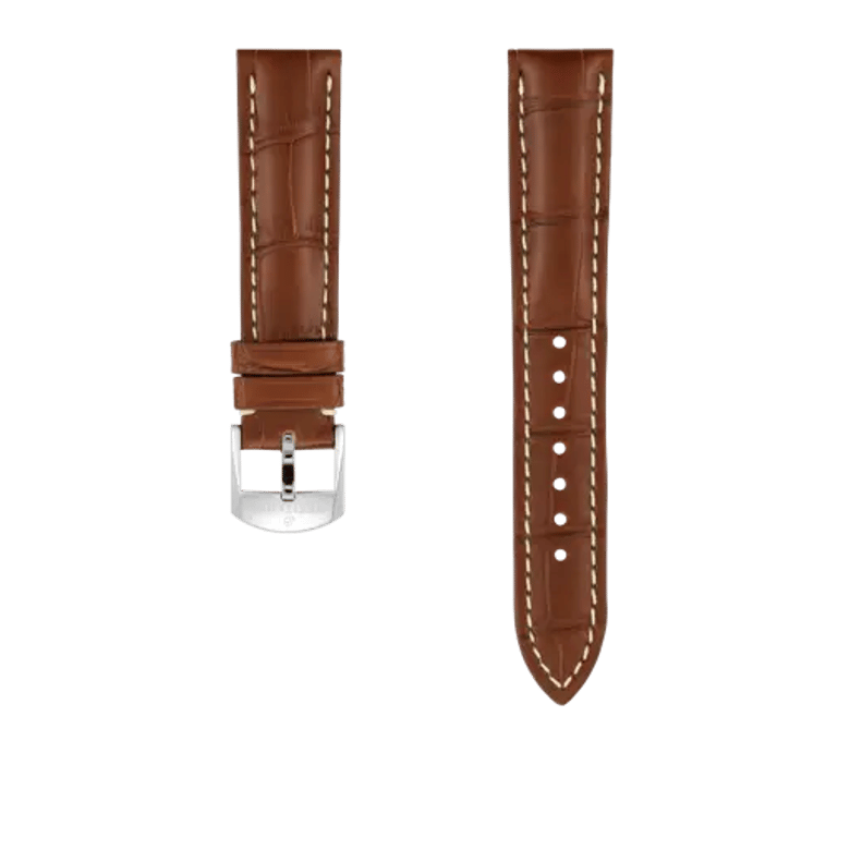 Gold alligator leather strap, reference 1034P. Link to product details.
