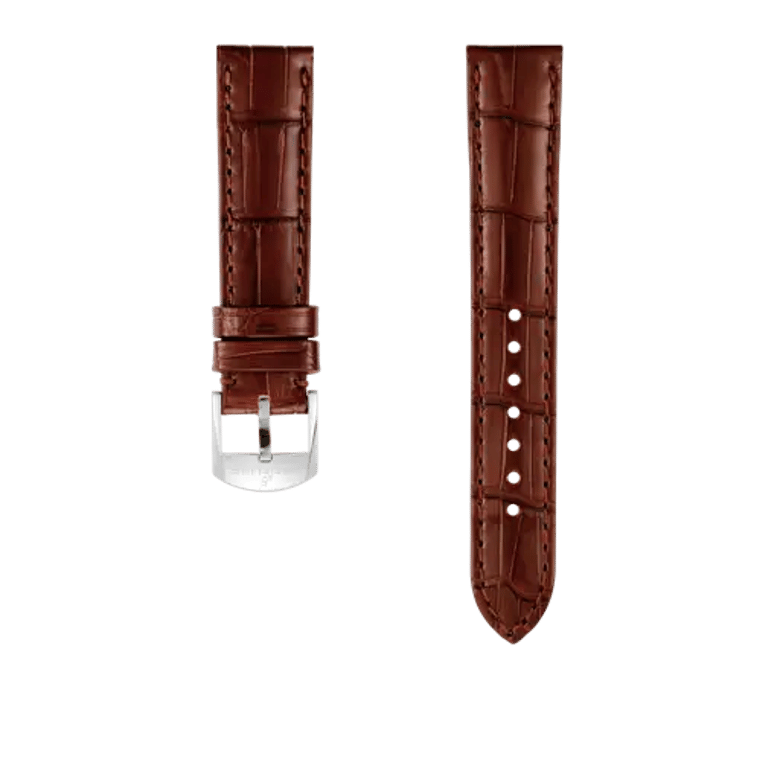 Brown alligator leather strap, reference 1043P. Link to product details.