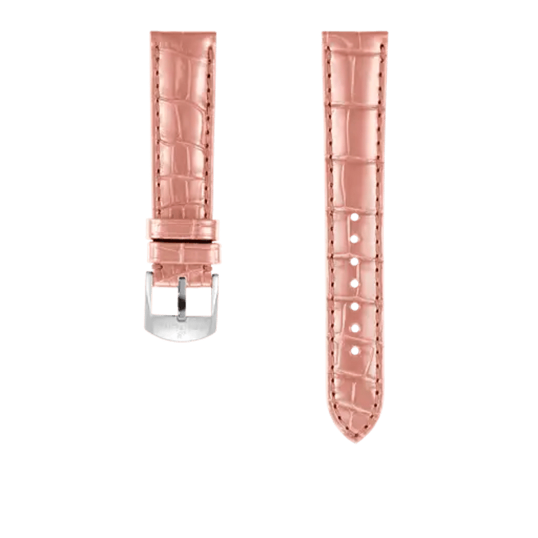 Pink alligator leather strap, reference 1046P. Link to product details.