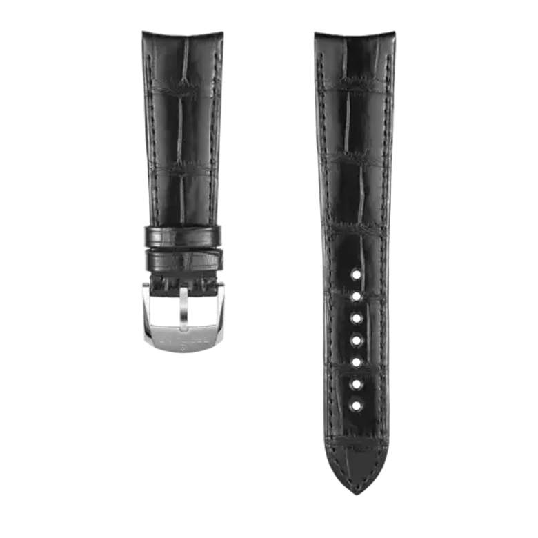 Black alligator leather strap, reference 1052P. Link to product details.