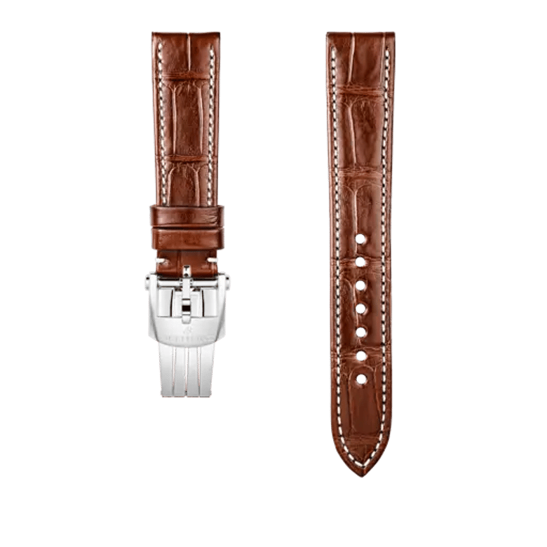Brown alligator leather strap, reference 1071P. Link to product details.