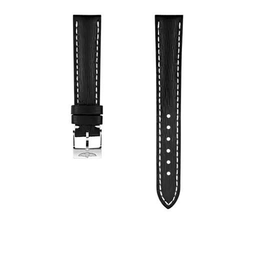Black sahara calfskin leather strap, reference 208X. Link to product details.