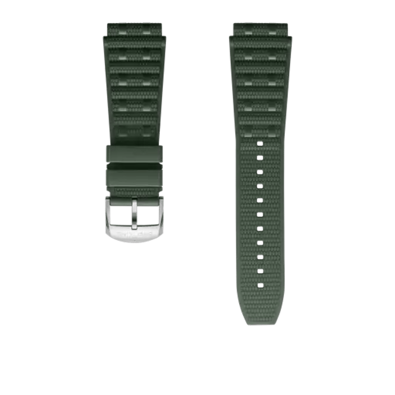 Green Rouleaux rubber strap, reference 321S. Link to product details.