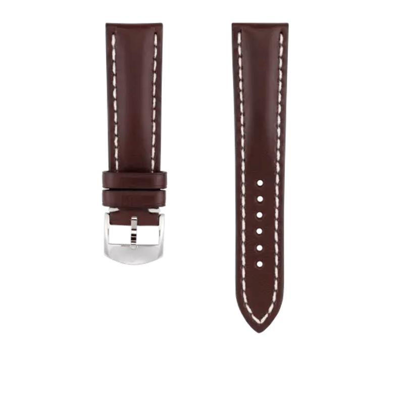 Brown Bali calfskin leather strap, reference 495X. Link to product details.