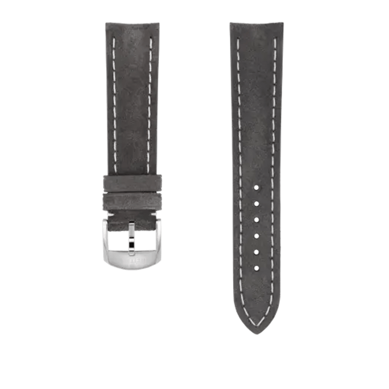 Anthracite nubuck calfskin leather strap, reference 506X. Link to product details.