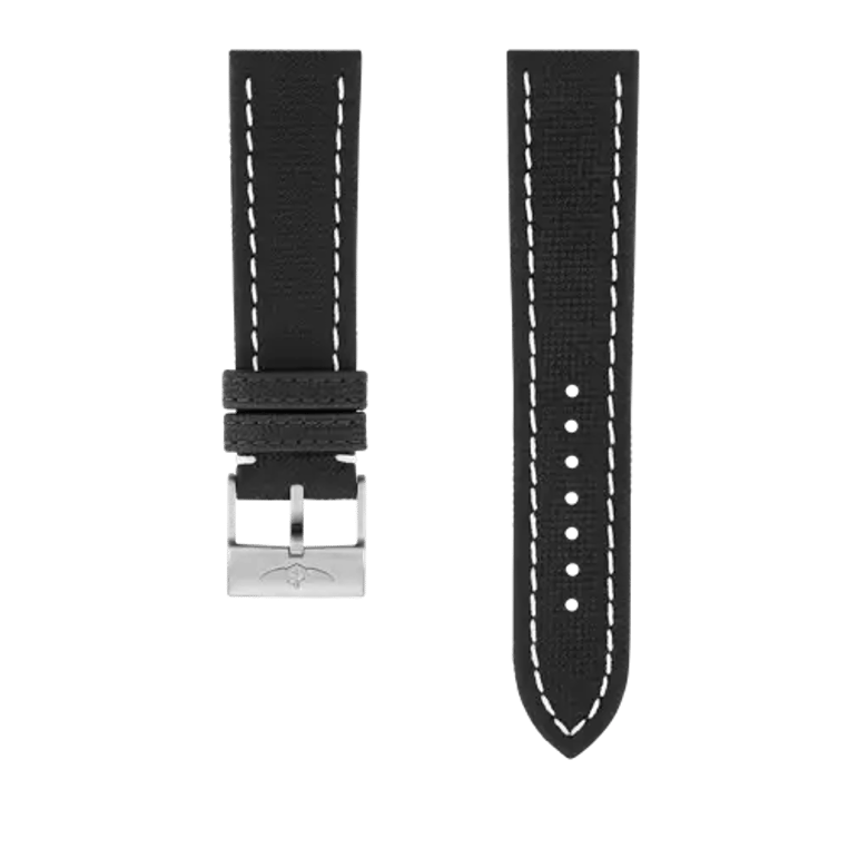 Anthracite military calfskin leather strap, reference 521X. Link to product details.