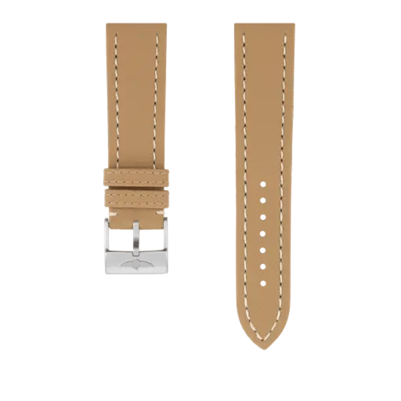 Beige military calfskin leather strap, reference 522X. Link to product details.