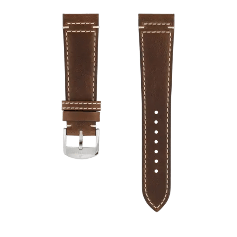 Brown drakkar calfskin leather strap, reference 535X. Link to product details.