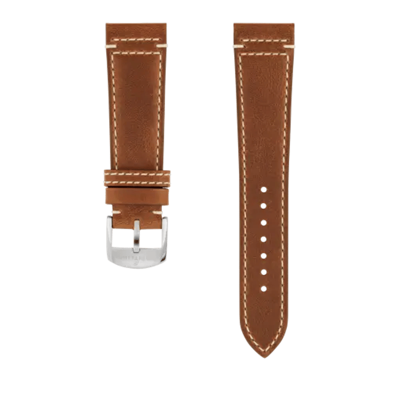 Brown drakkar calfskin leather strap, reference 536X. Link to product details.