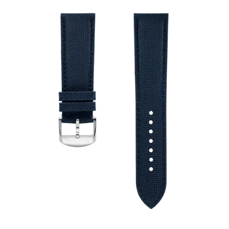 Blue military calfskin leather strap, reference 656X. Link to product details.