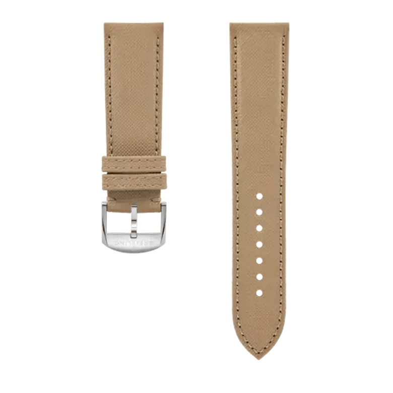 Beige military calfskin leather strap, reference 659X. Link to product details.