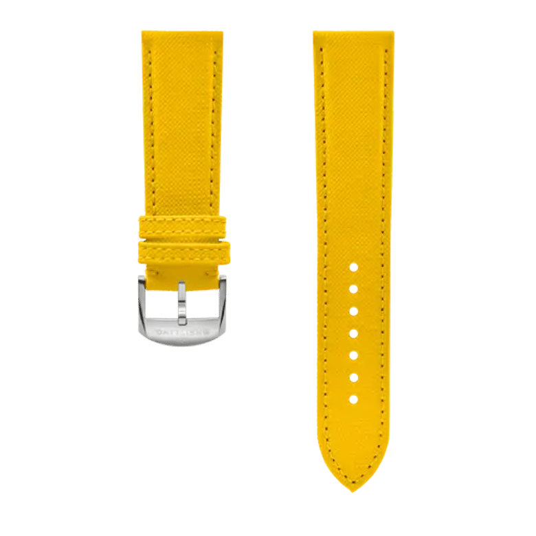 Yellow military calfskin leather strap, reference 664X. Link to product details.