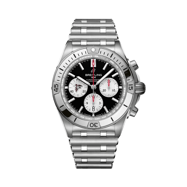 Chronomat B01 42 NFL Atlanta Falcons Edition, reference AB01342B1B3A1. Link to product details.