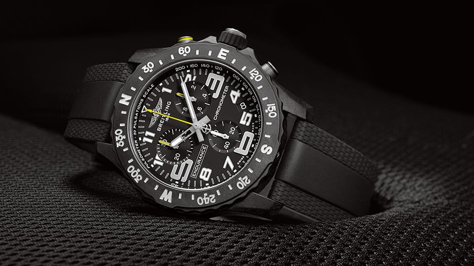 a black watch on a black background